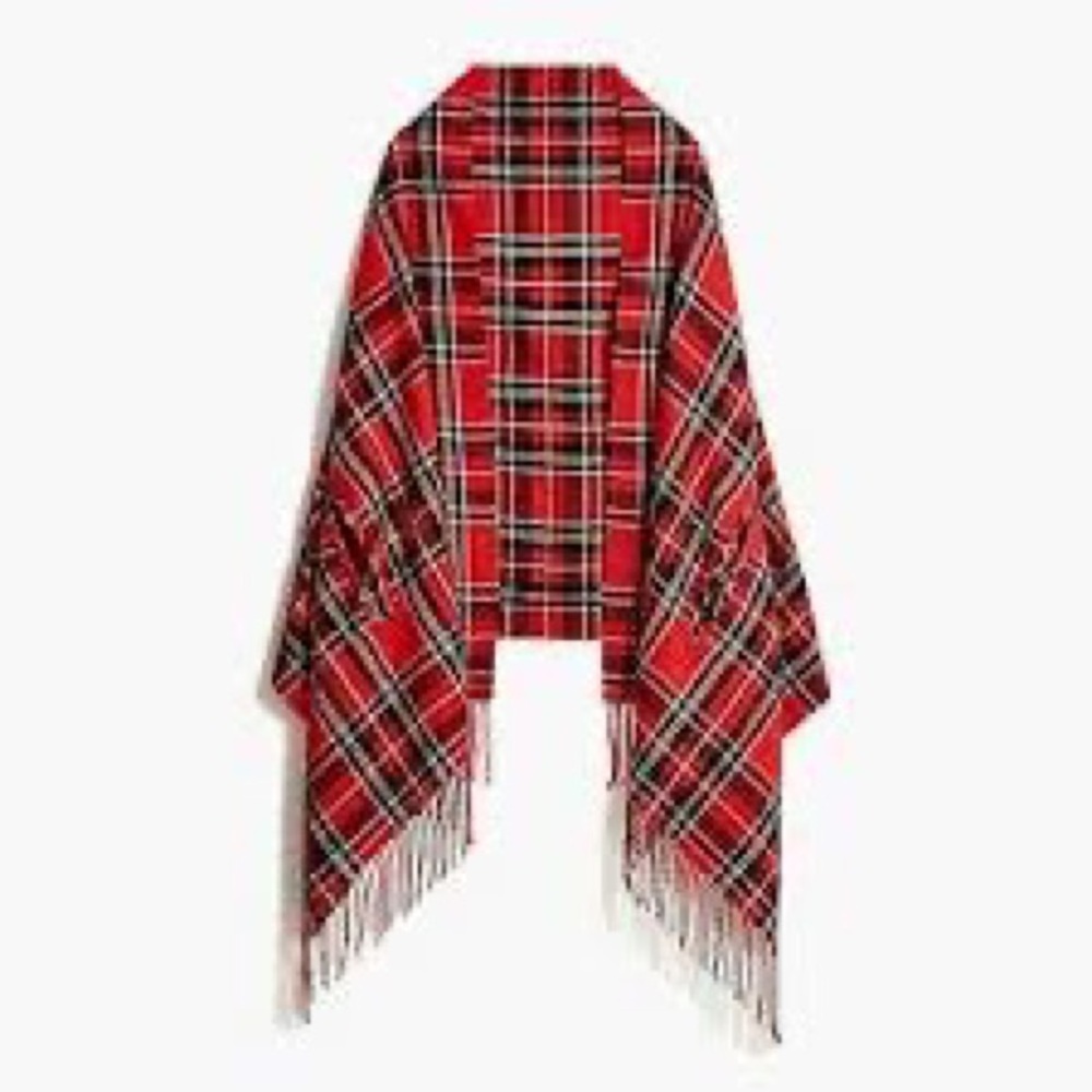 J. CREW Plaid Cape Scarf